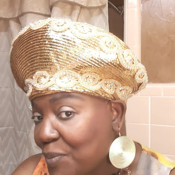 Vintage Gold Jack McConnell hat VINTAGE JACK McCONNELL Gold Straw HAT | eBay main image 3